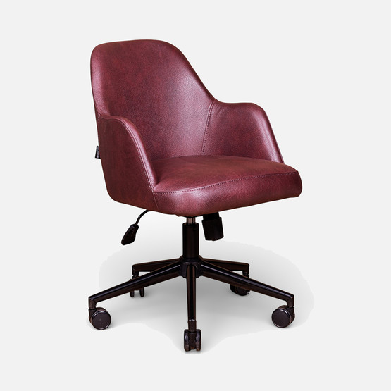 X-Rain Casena Orion Metal Ayaklı Suni Deri Çalışma Koltuğu Bordo