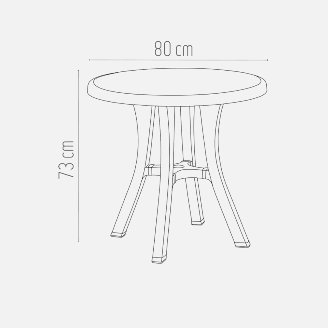    Holiday HM-510 Royal Yuvarlak Masa Koyu Kahve 