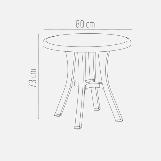 Holiday HM-510 Royal Yuvarlak Masa Koyu Kahve