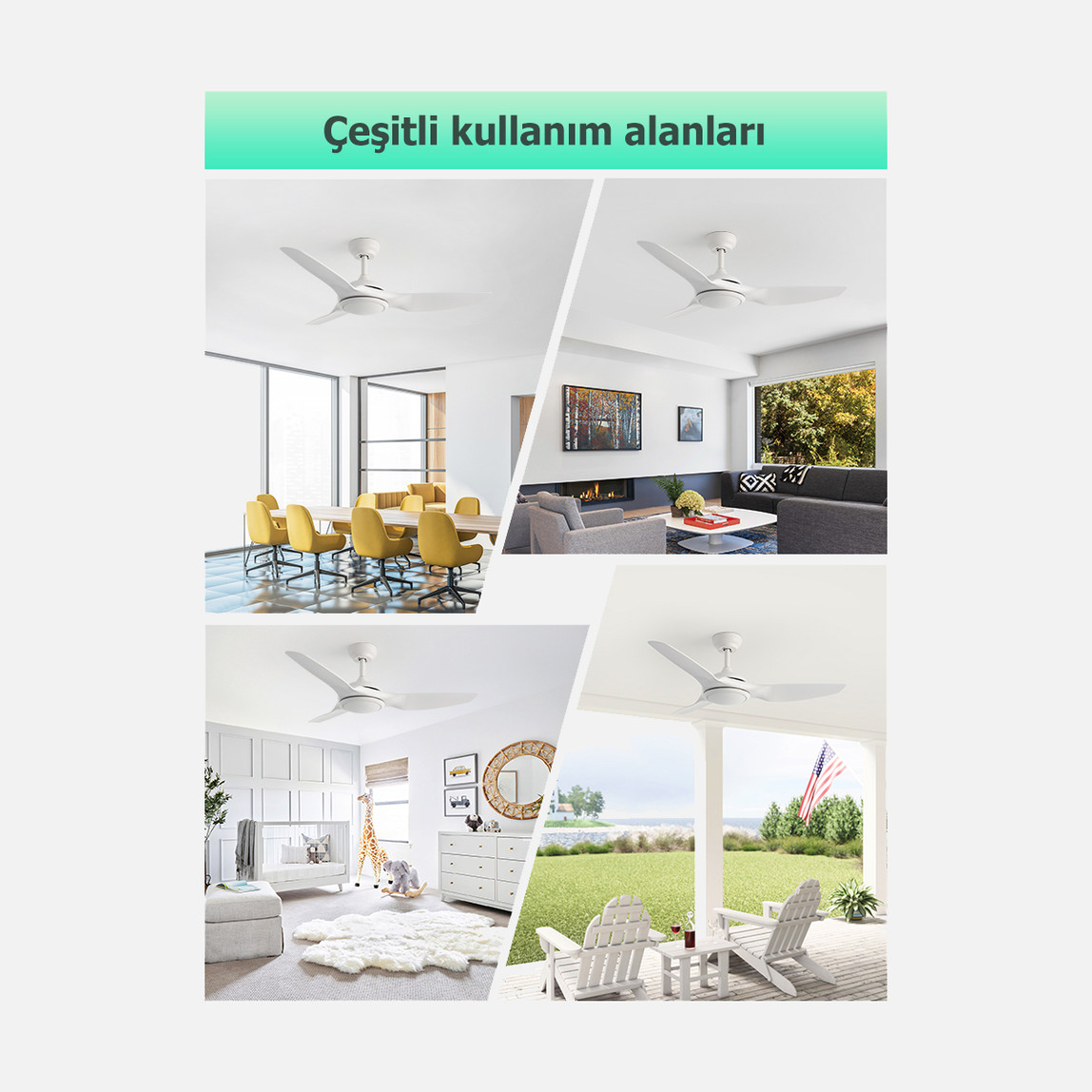    Dlc Bora Led Beyaz 122 cm Tavan Vantilatörü 