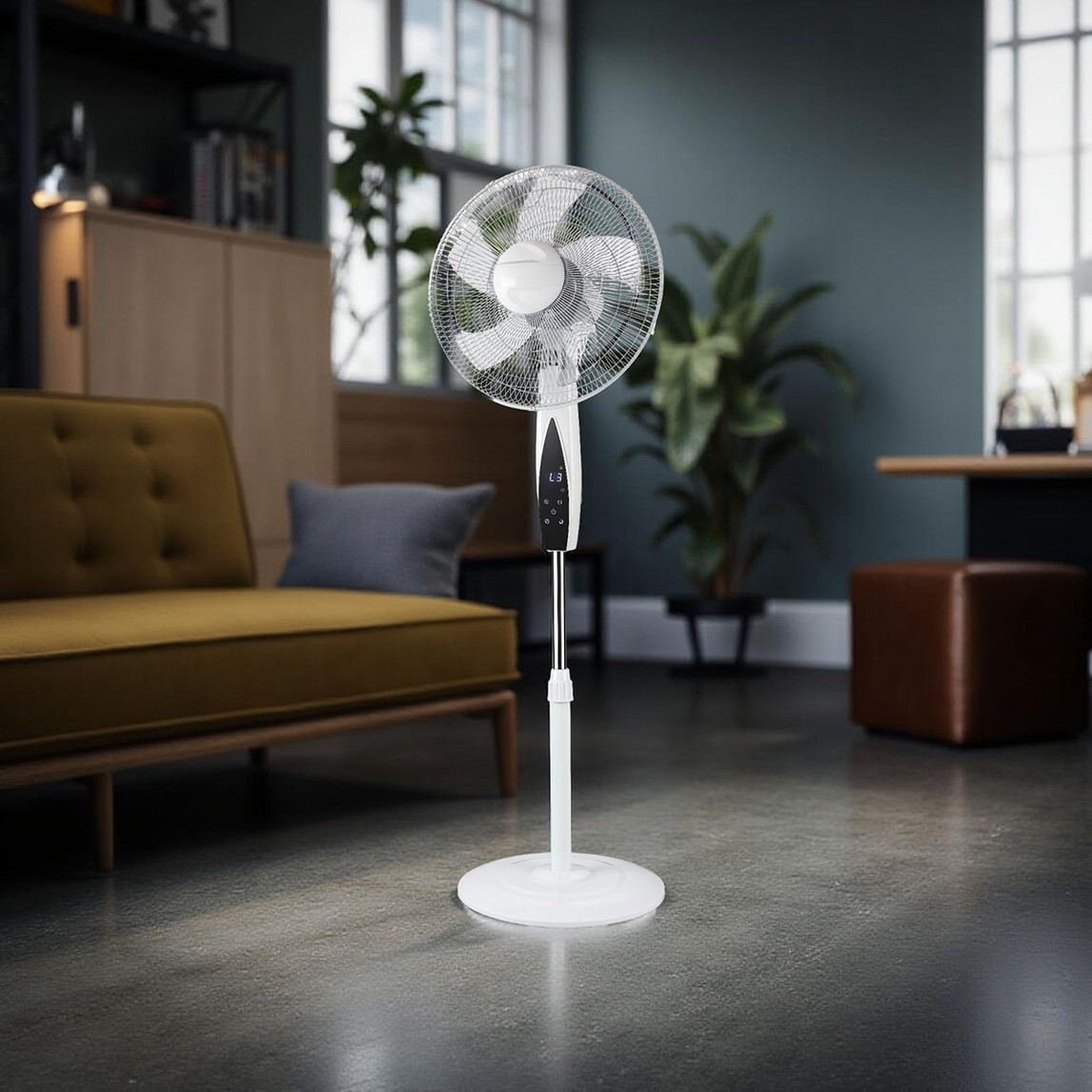    Dlc FS-K40BR Ayaklı Zaman Ayarlı Uzaktan Kumandalı Vantilatör 50 Watt Beyaz 