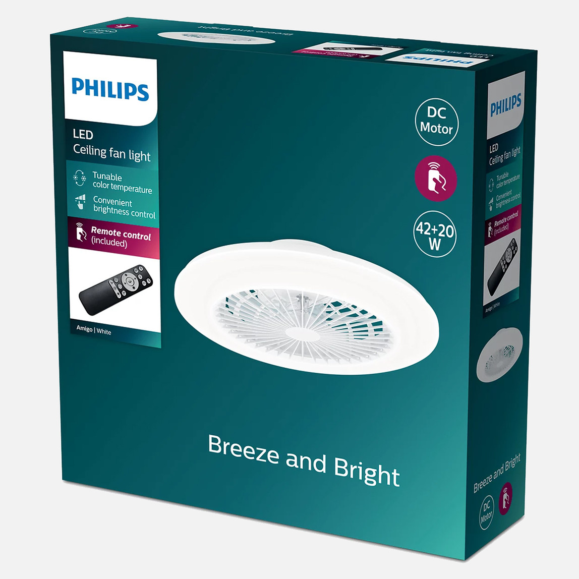    Philips Amigo Fanlı 42+ 20W Tavan Vantilatörü 