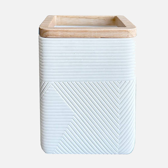 Primanova Madera Diş Fırçalık Beyaz