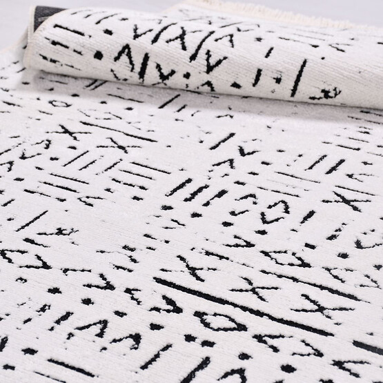 Crea Vanilya Kilim 8018 Beyaz 80x300 cm