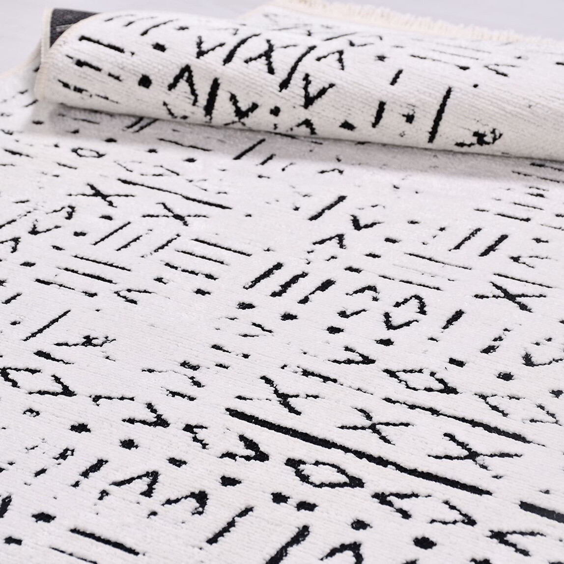    Crea Vanilya Kilim 8018 Beyaz 120x180 cm 