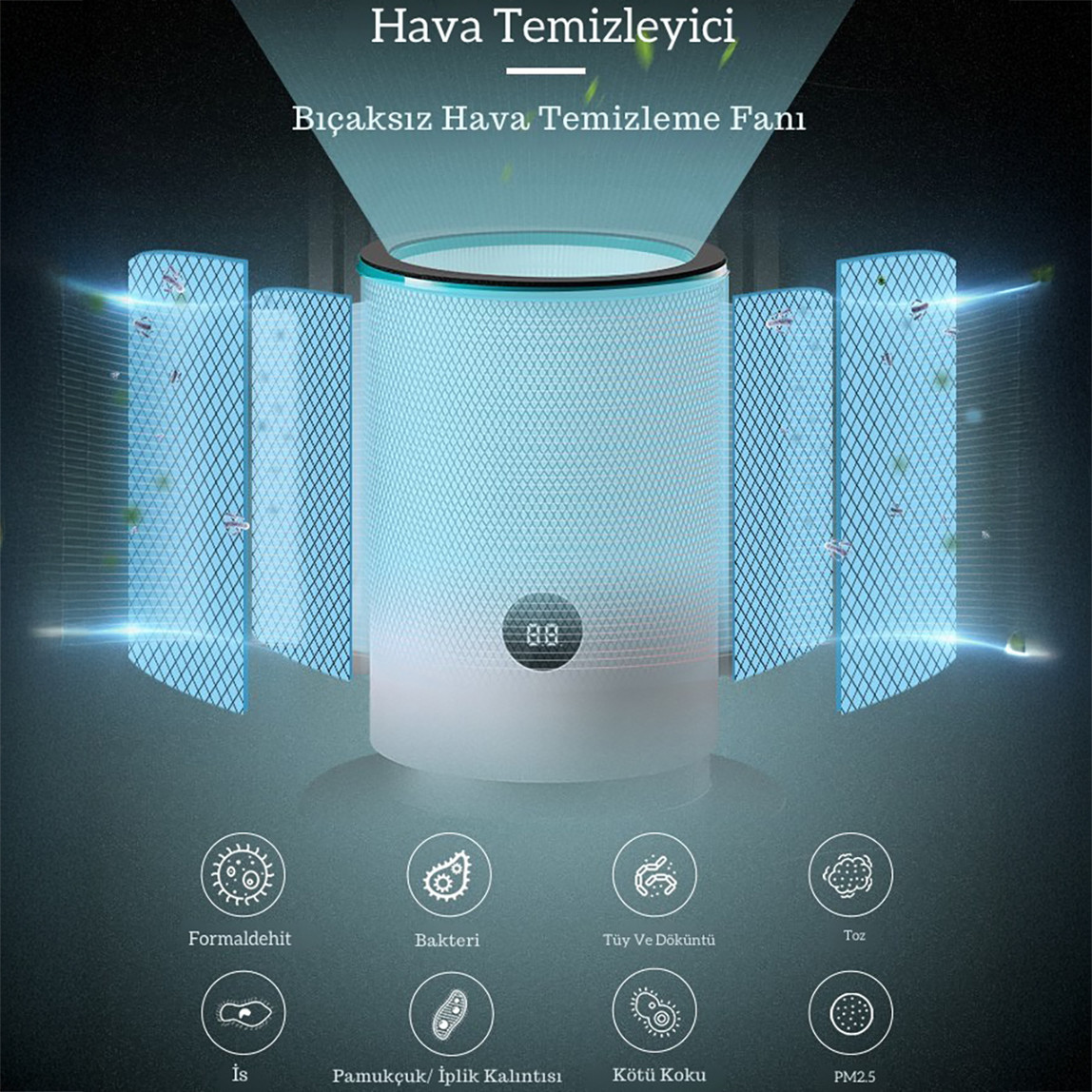    Dlc Akıllı Wifi Fanlı Isıtma Soğutma Hava Temizleme Cihazı 