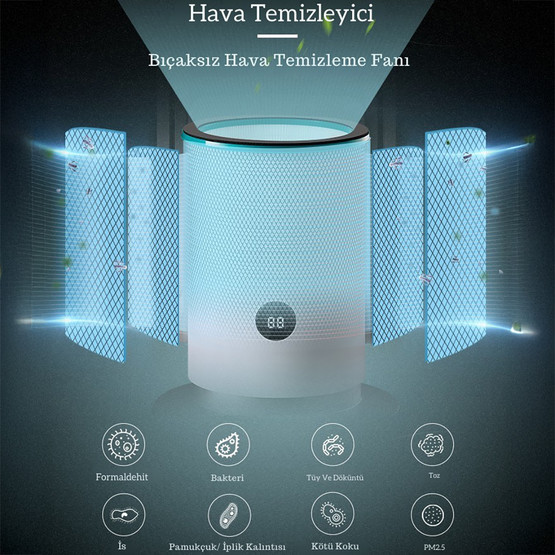 Dlc Akıllı Wifi Fanlı Isıtma Soğutma Hava Temizleme Cihazı