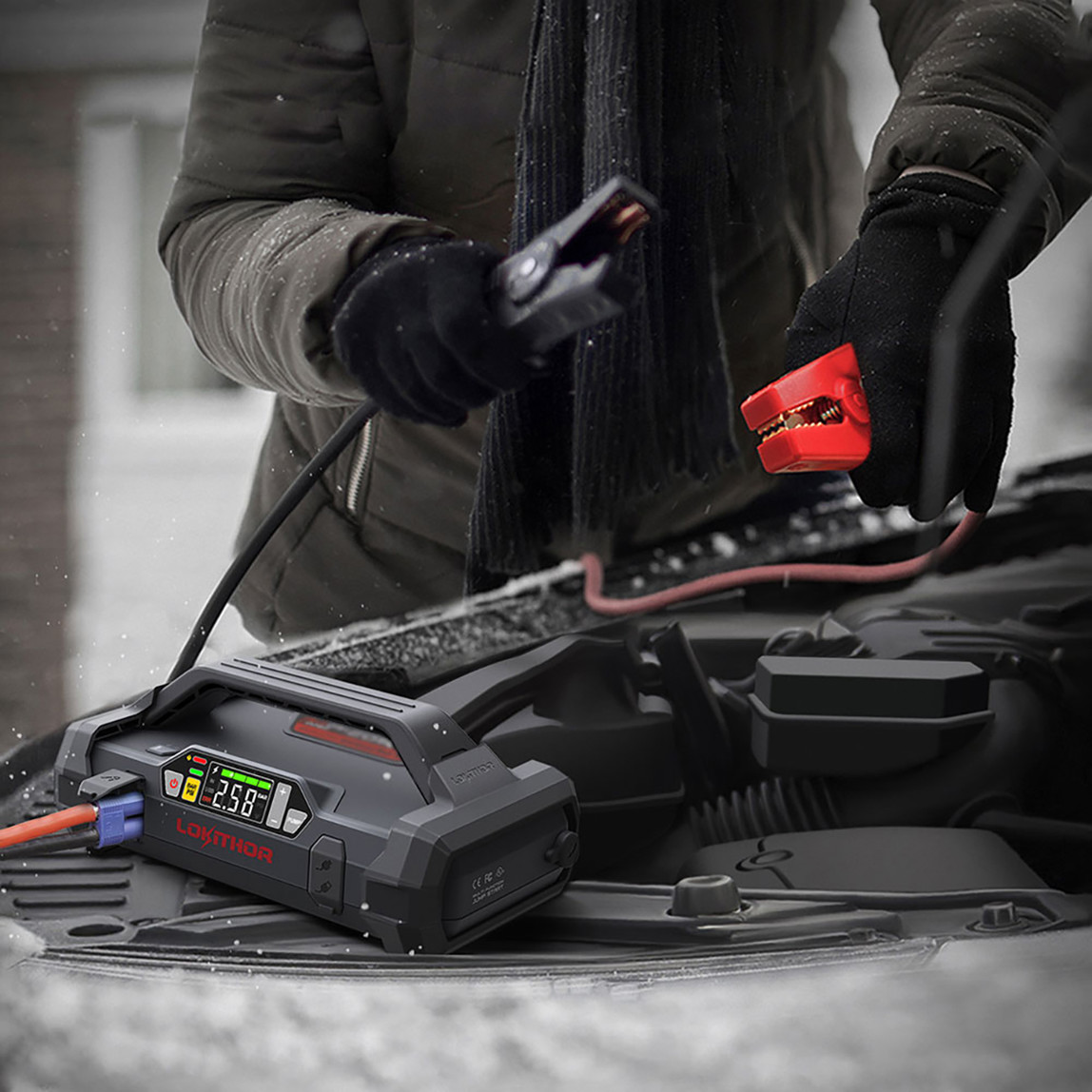    Lokithor JA2500 12V 2500 Amp LiFePO4 Akıllı Akü Takviye-Pompa-Powerbank-Led Lamba 
