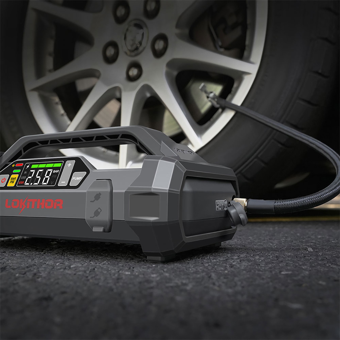    Lokithor JA2500 12V 2500 Amp LiFePO4 Akıllı Akü Takviye-Pompa-Powerbank-Led Lamba 