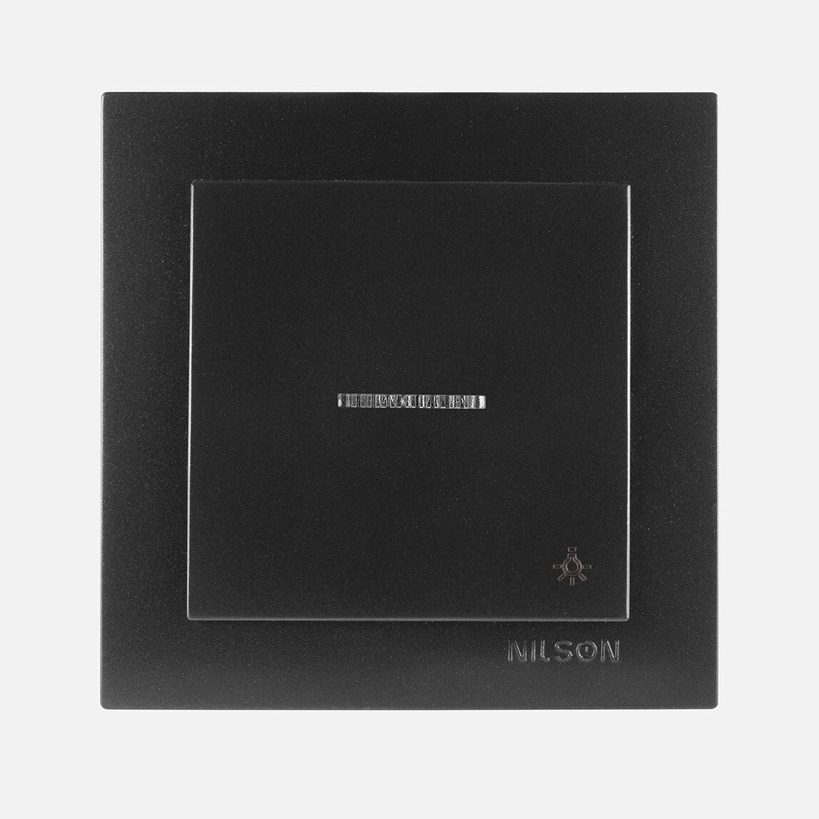    Touran Mat Siyah Işıklı Light Anahtar 