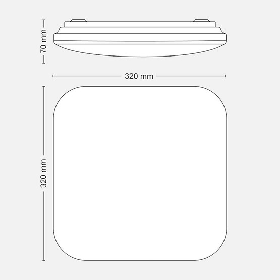 Philips Mauve Kare Plafonyer 17W Sarı Işık