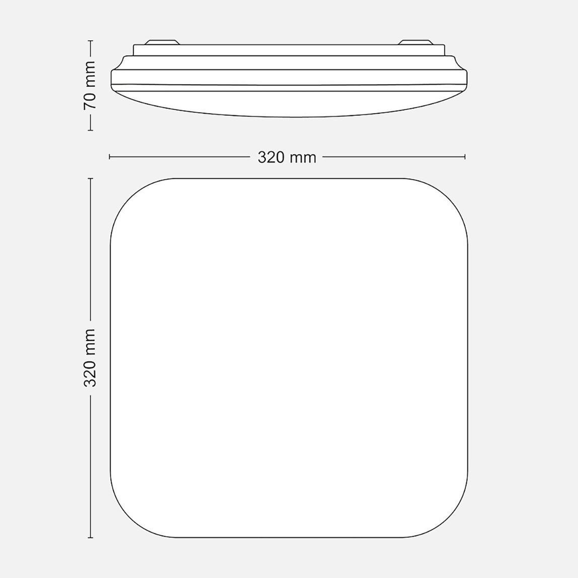    Philips Mauve Kare Plafonyer 17W Beyaz Işık 