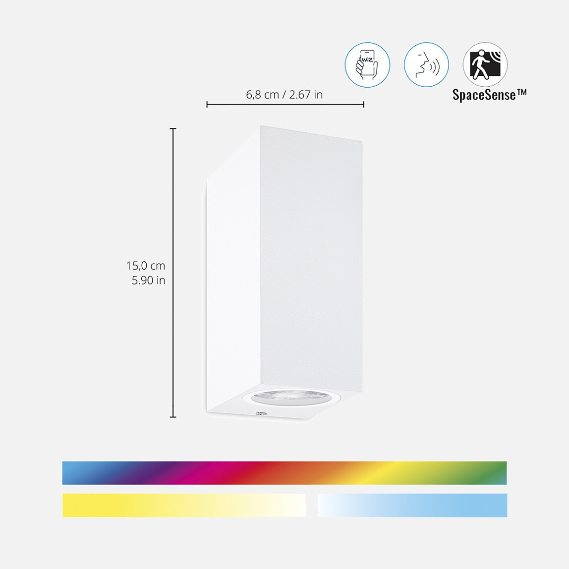   Philips Wiz Updown Spot 2x5w W 22-65k 