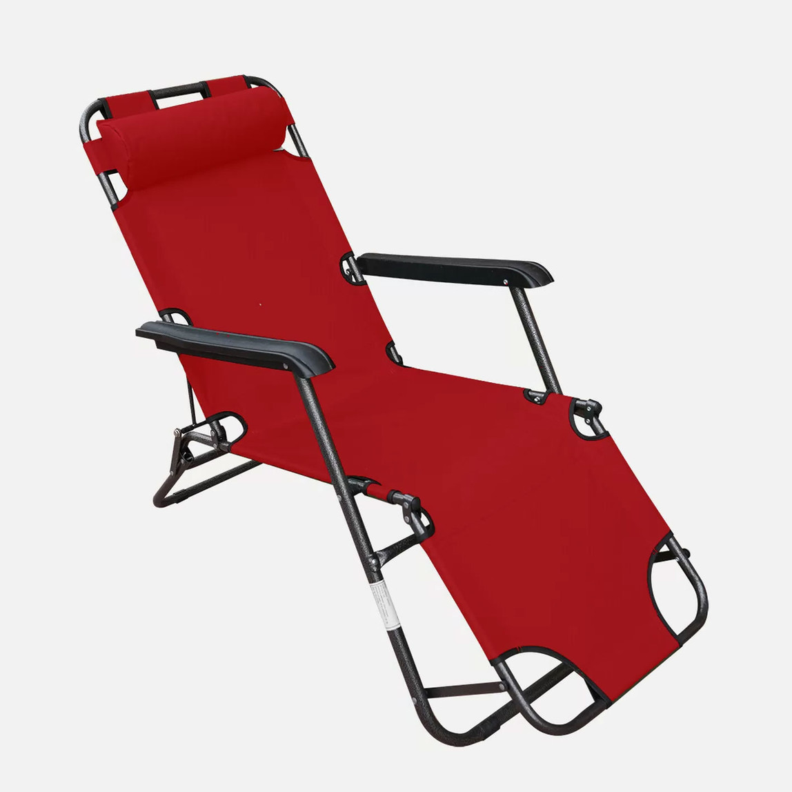    Metal Pozisyonlu Katlanır Koltuk Kırmızı 