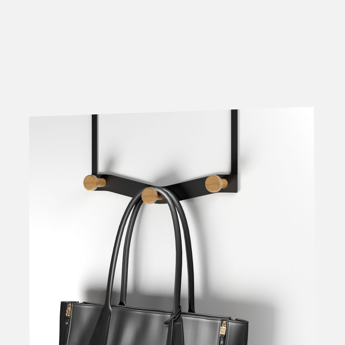    tekno-tel MG078 Kapı Arkası 3'lü Askılık Siyah 