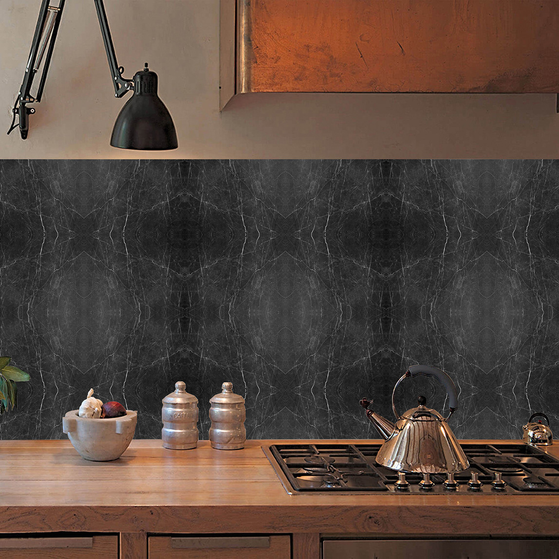    Tink Panel Siyah Mermer Desenli 41 x 62 cm 0.5 mm Duvar Paneli PVC Karo 