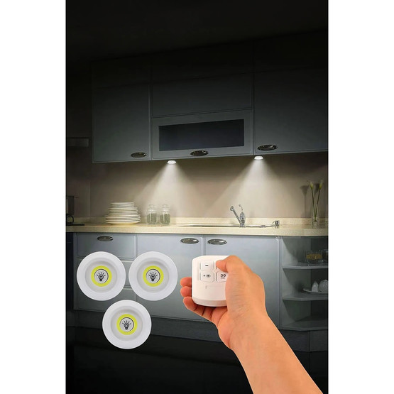 Kumandalı Üçlü Spot Pilli 