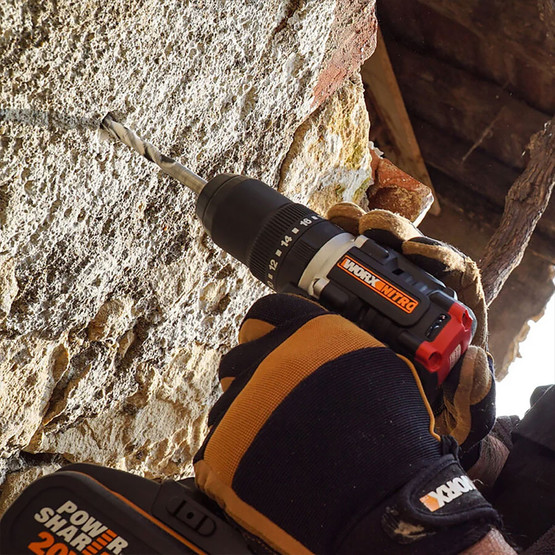 Worx WX925 20Volt/2.0Ah Çift Akülü Kömürsüz Profesyonel Şarjlı Darbeli Matkap + WX265 Kömürsüz Darbeli Tornavida  Seti