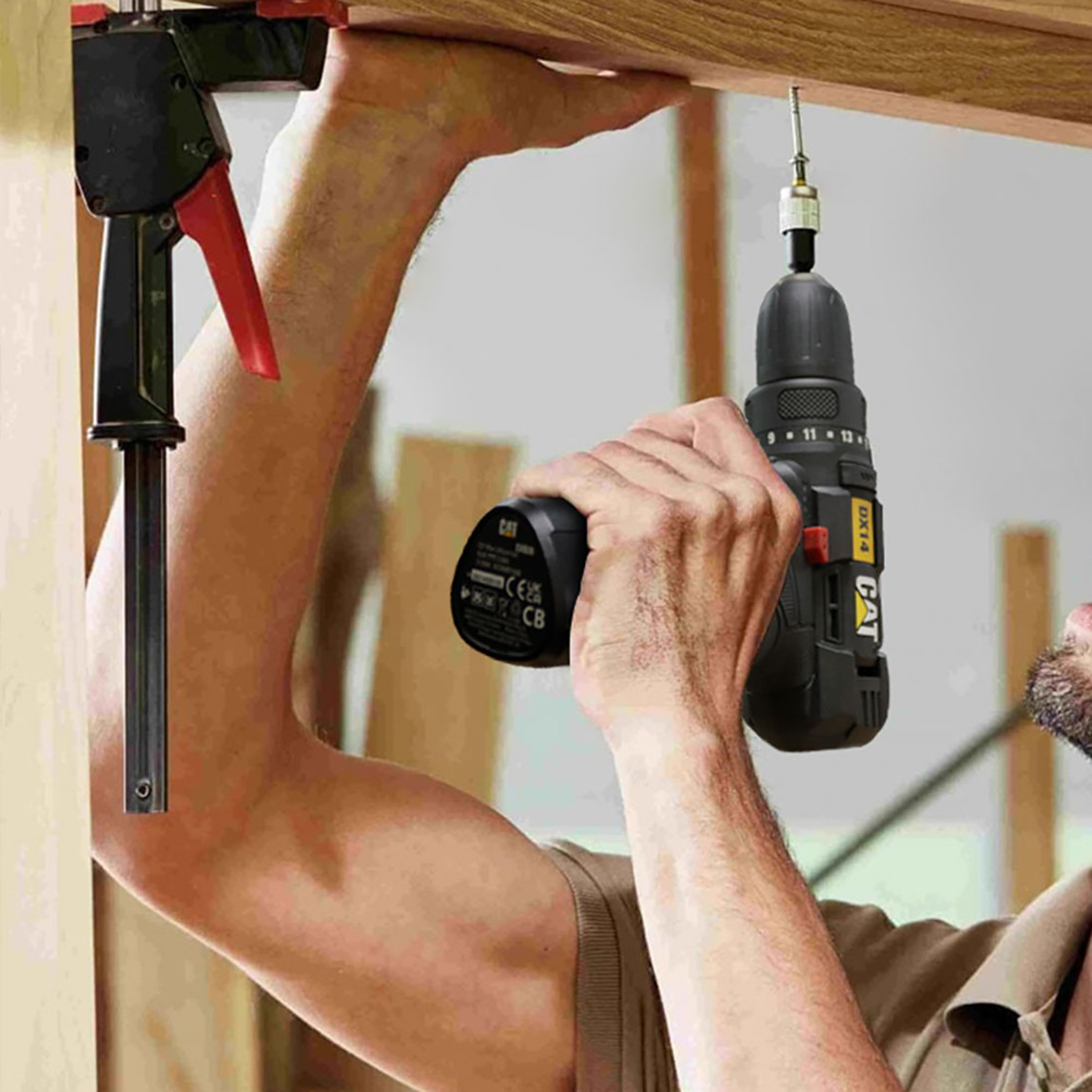    CAT DX14.2 12Volt/2.0Ah Li-ion Çift Akülü Profesyonel Şarjlı Matkap 