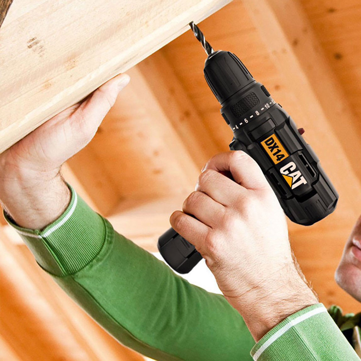    CAT DX14.2 12Volt/2.0Ah Li-ion Çift Akülü Profesyonel Şarjlı Matkap 