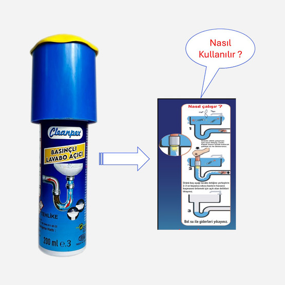 Cleanpeks Basınçlı Lavabo Açıcı