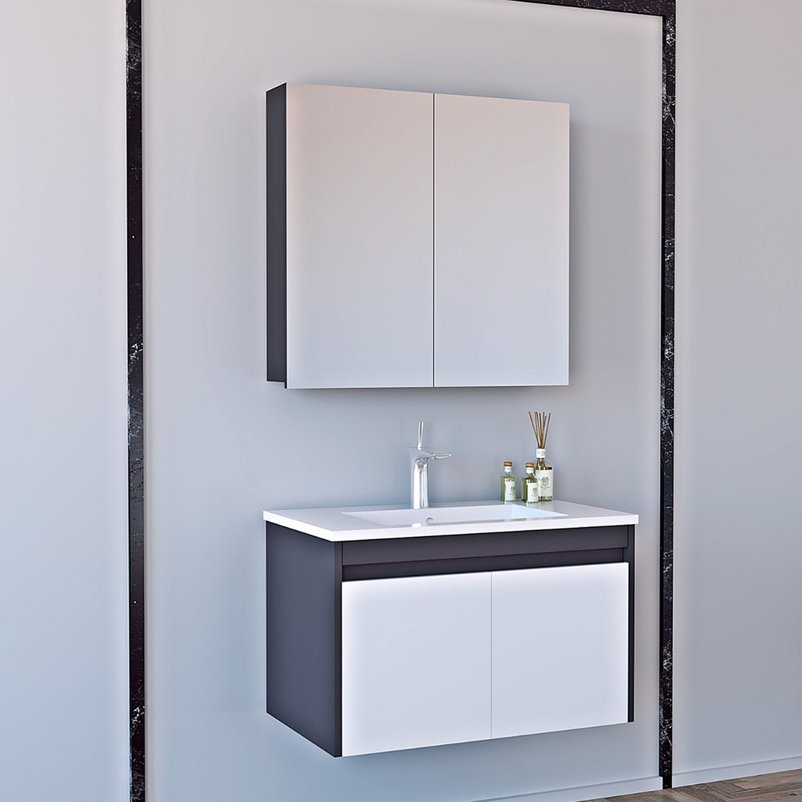    Polka Punto 80 cm Banyo Dolabı 