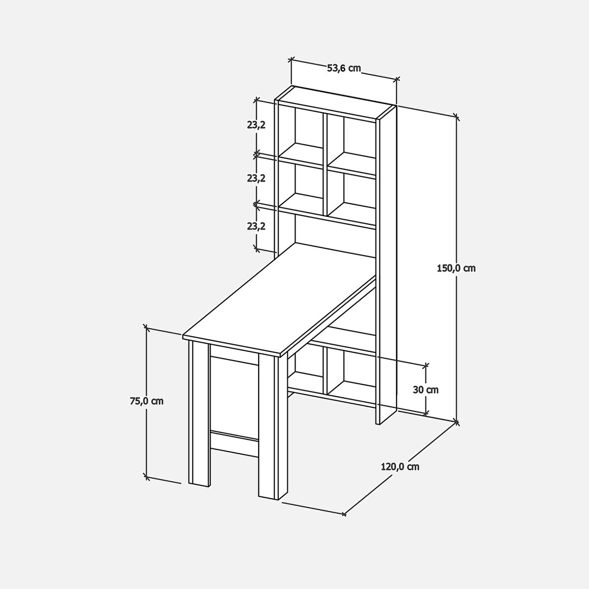    Fly Hira Çok Amaçlı Raflı Bar Masası 