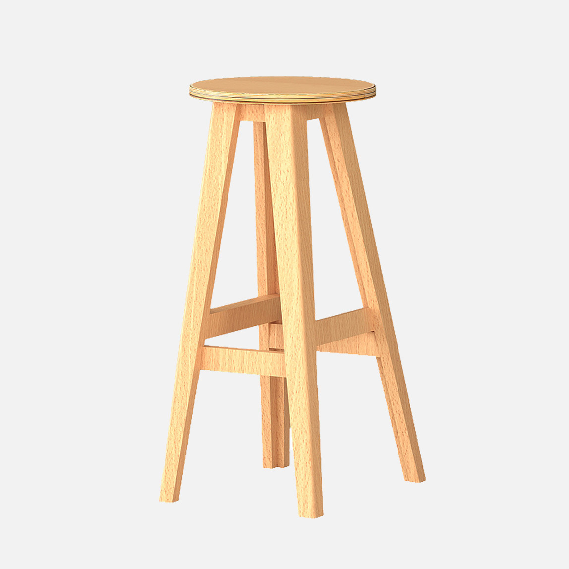    Fly Ahşap Bar Taburesi 