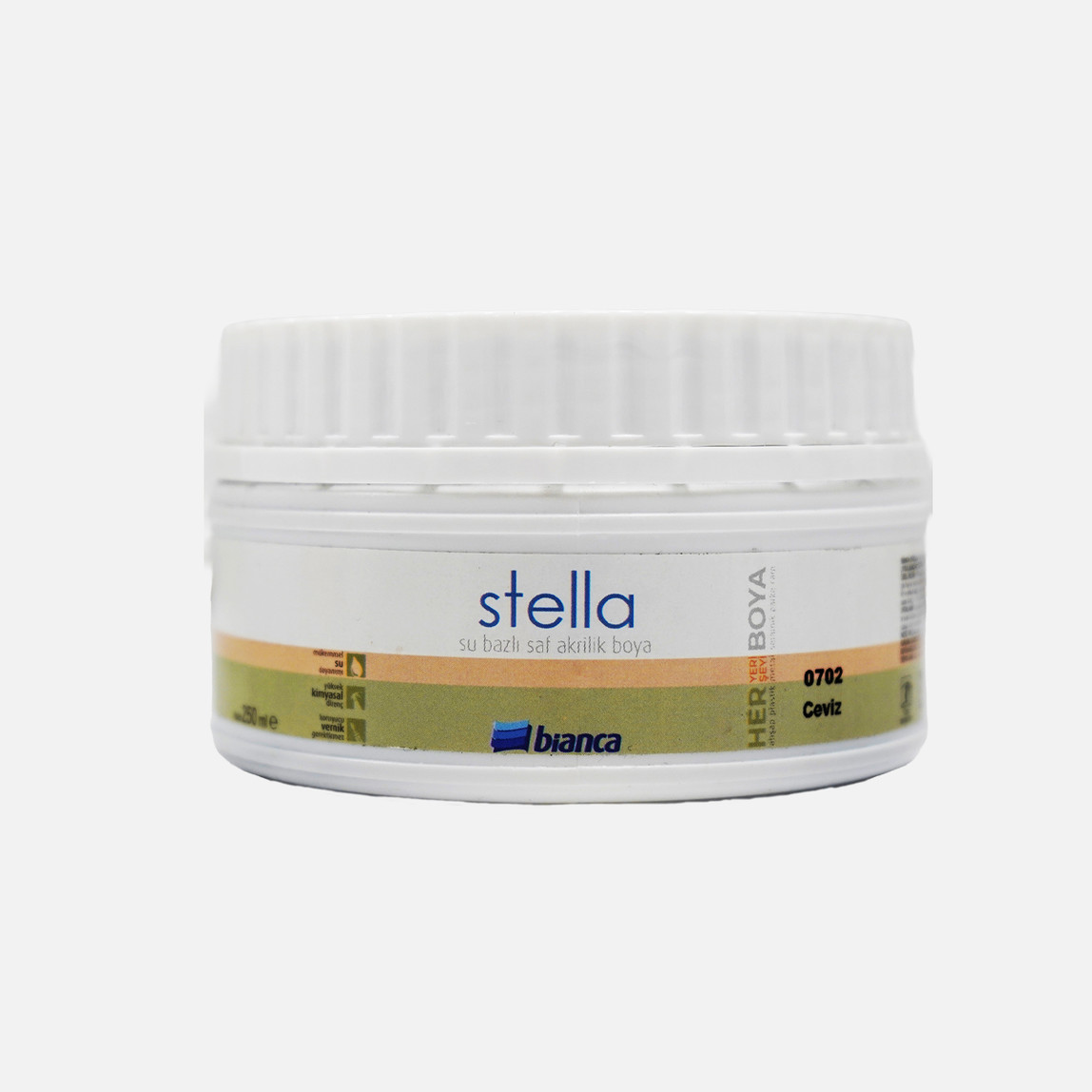    Bianca Stella Saf Akrilik Boya Metalik Gümüş 0,25 Lt 