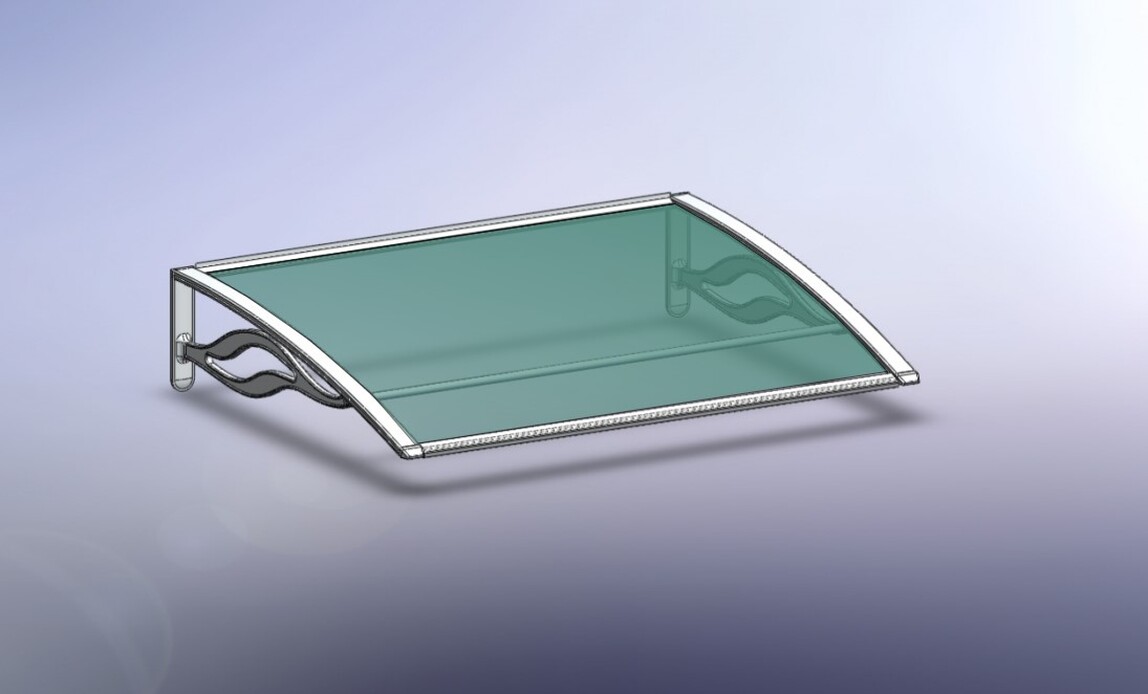    Global Tente Kapı Üstü Sundurma 120x100 Yeşil- Ana Kit-Lüx Seri 