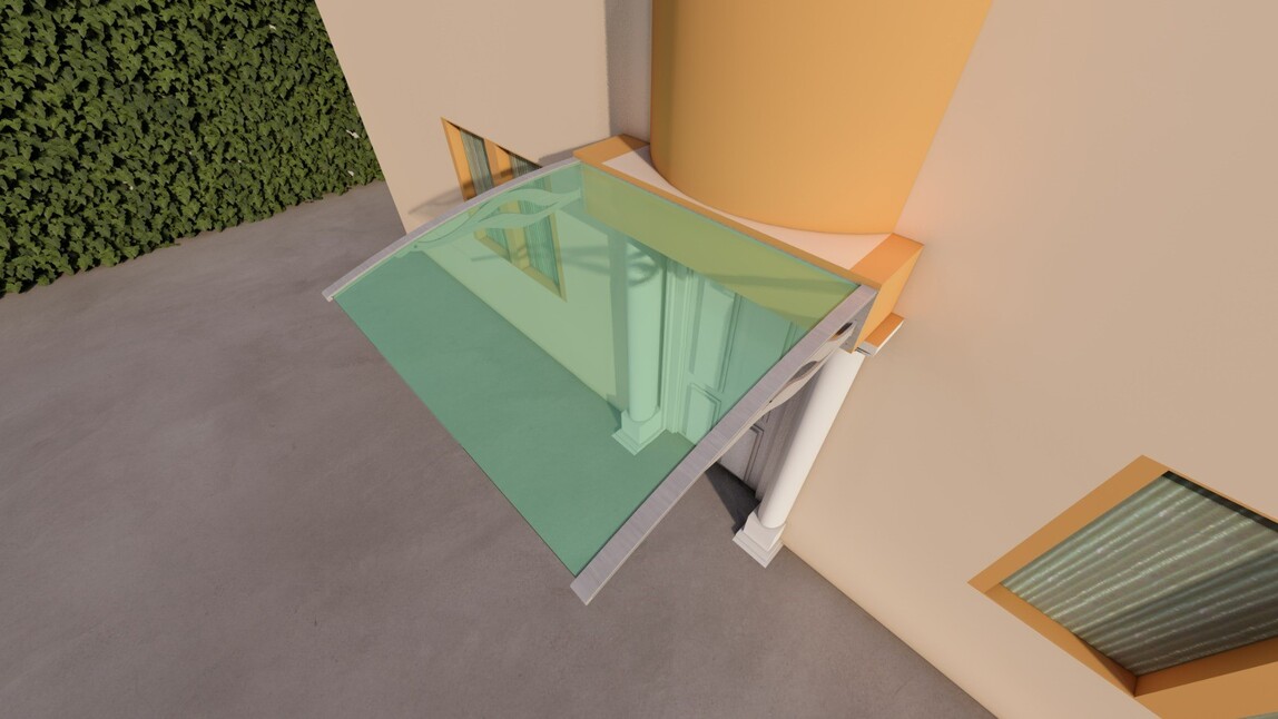    Global Tente Kapı Üstü Sundurma 120x100 Yeşil- Ana Kit-Lüx Seri 