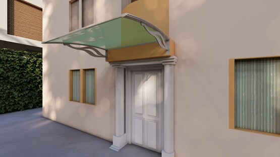 Global Tente Kapı Üstü Sundurma 120x100 Yeşil- Ana Kit-Lüx Seri