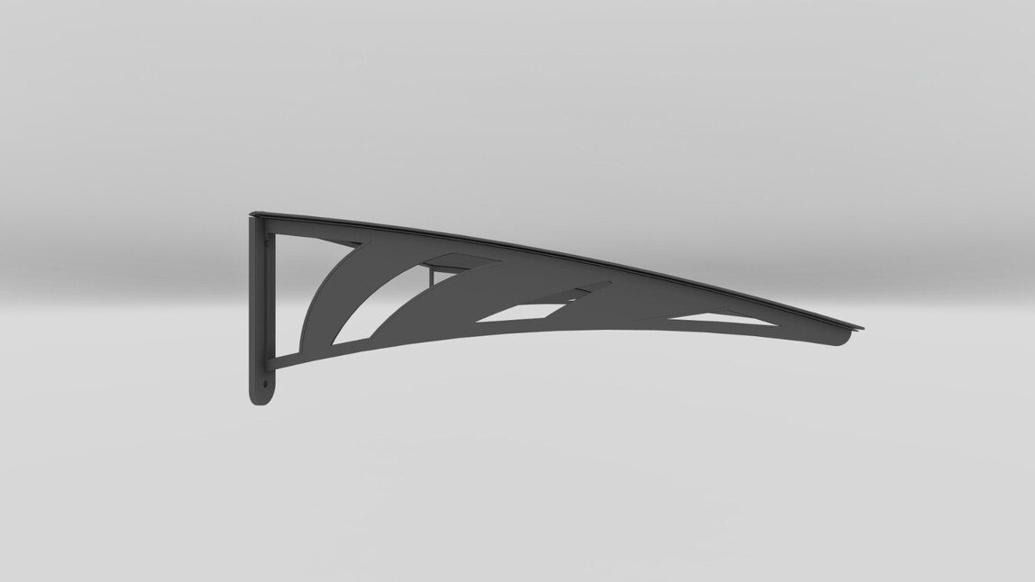    Global Tente Kapı Üstü Sundurma 120x100 Gri- Ana Kit-Lüx Seri 