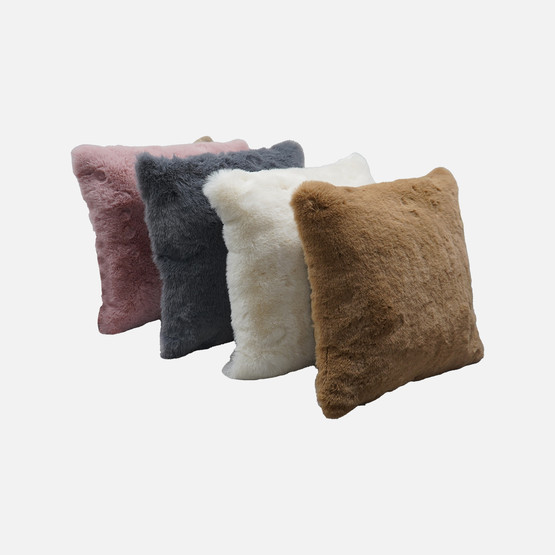 Suni Kürk Kırlent Beyaz