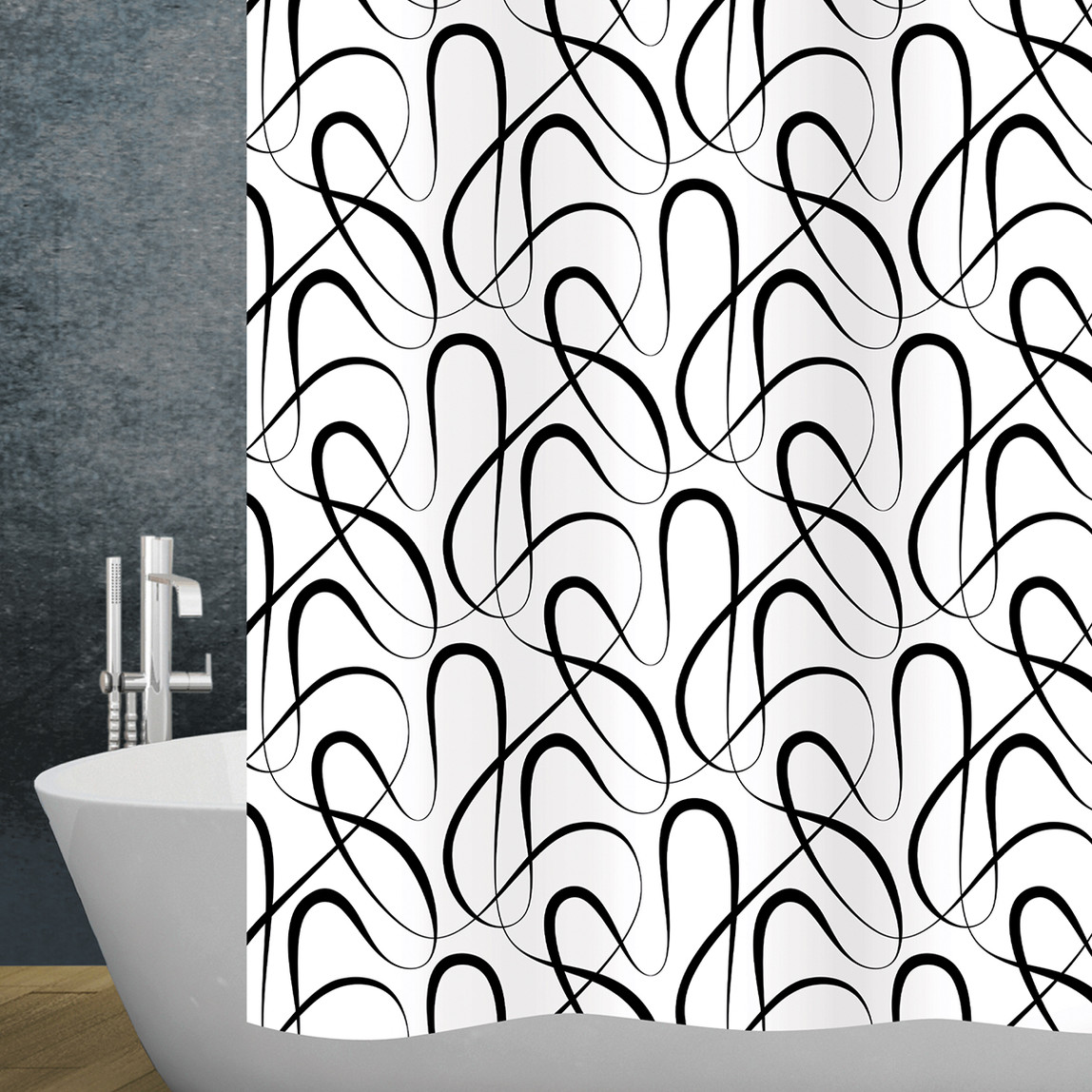    Duş Perdesi Swing Black 180x200 Cm 