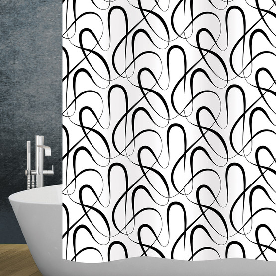 Duş Perdesi Swing Black 180x200 Cm