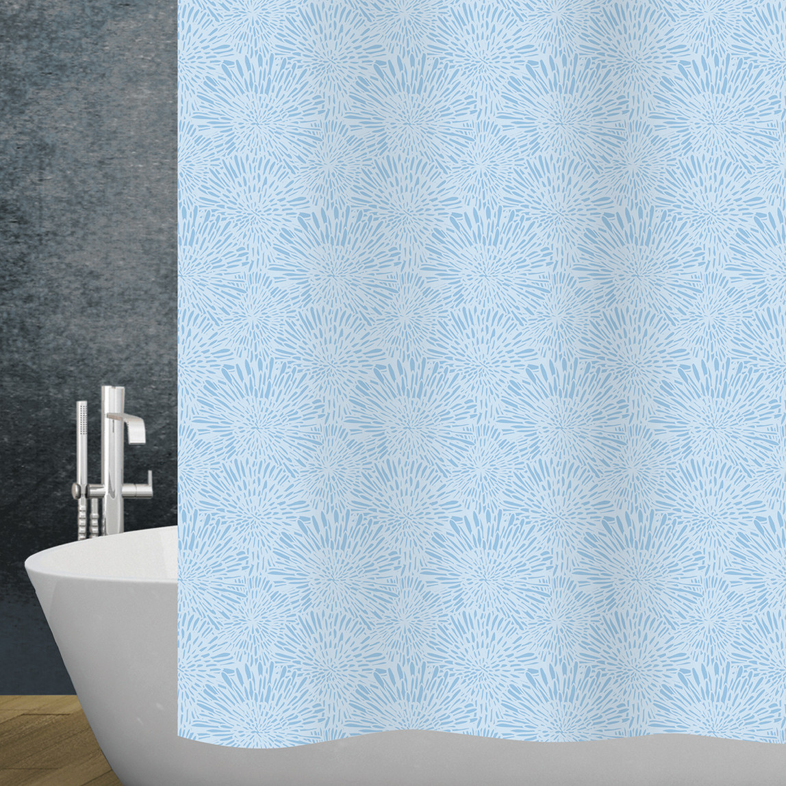    Duş Perdesi Hailey Blue 120x200 Cm 