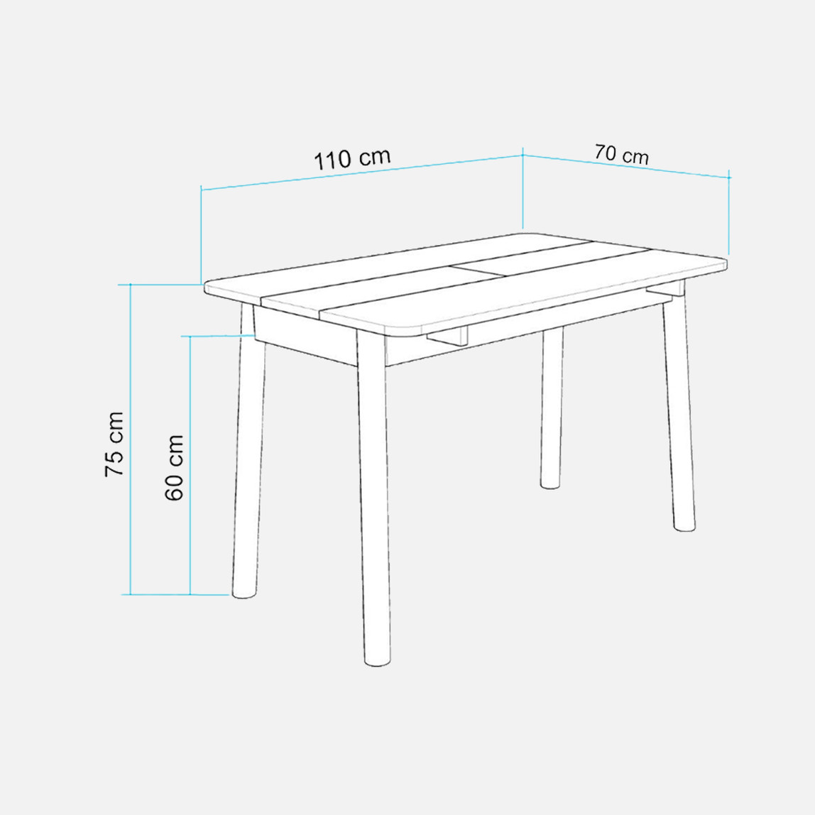    Saga Açılır Masa Sedef 