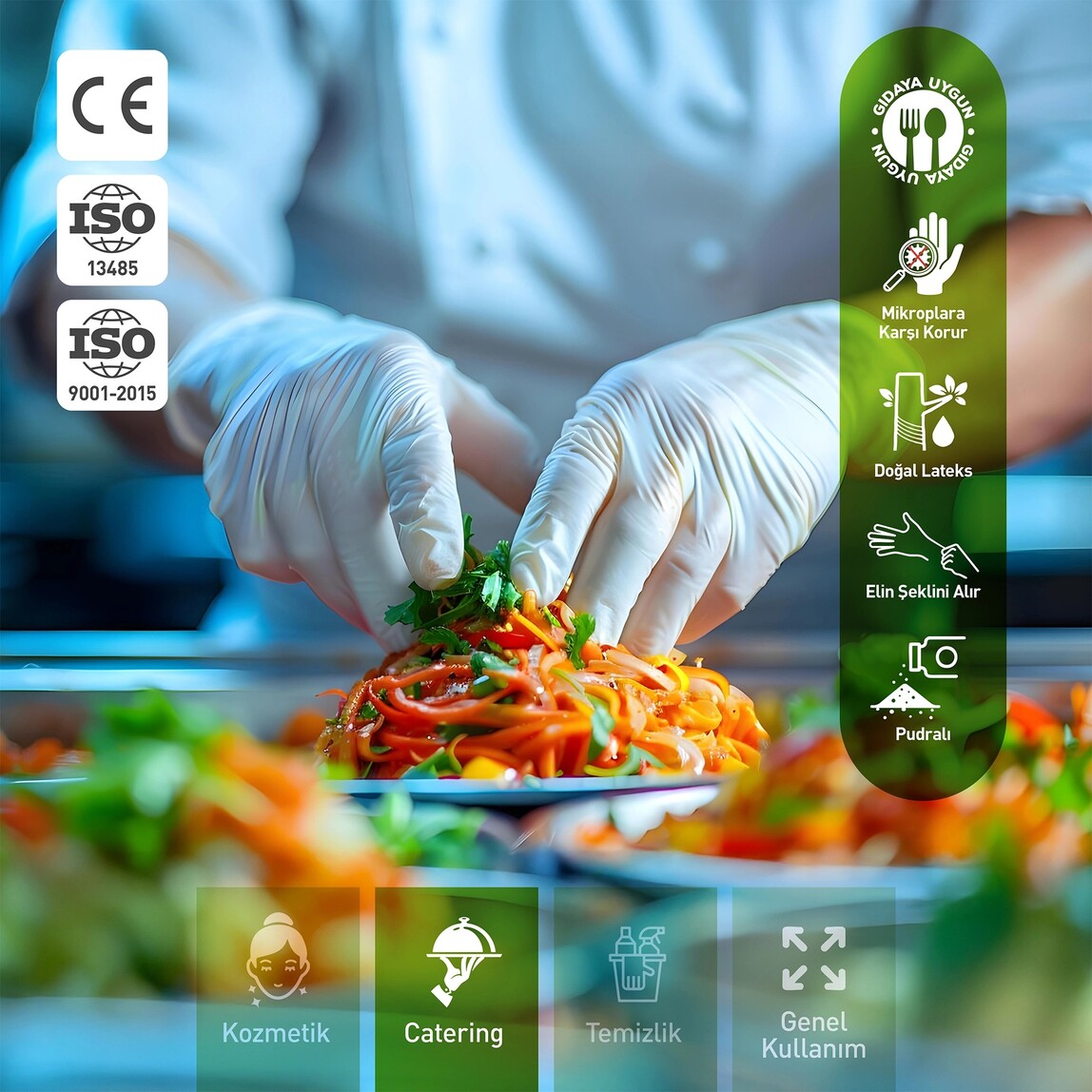    Dolphin Pudralı Lateks Eldiven Beyaz 100'lü S 