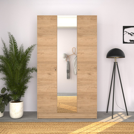 Adore Trendline 3 Kapılı Aynalı Gardırop Florida Meşe