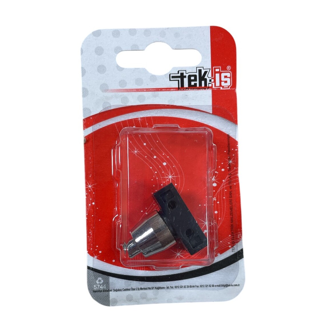    Tek-iş Çıt-Çıt Anahtarı Metal Butonlu Sarı 