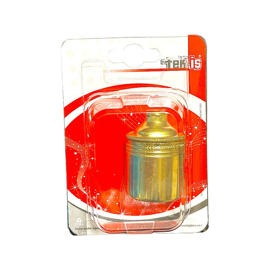    Tek-İş Duy E-27 Metal Düz Duy Sarı 