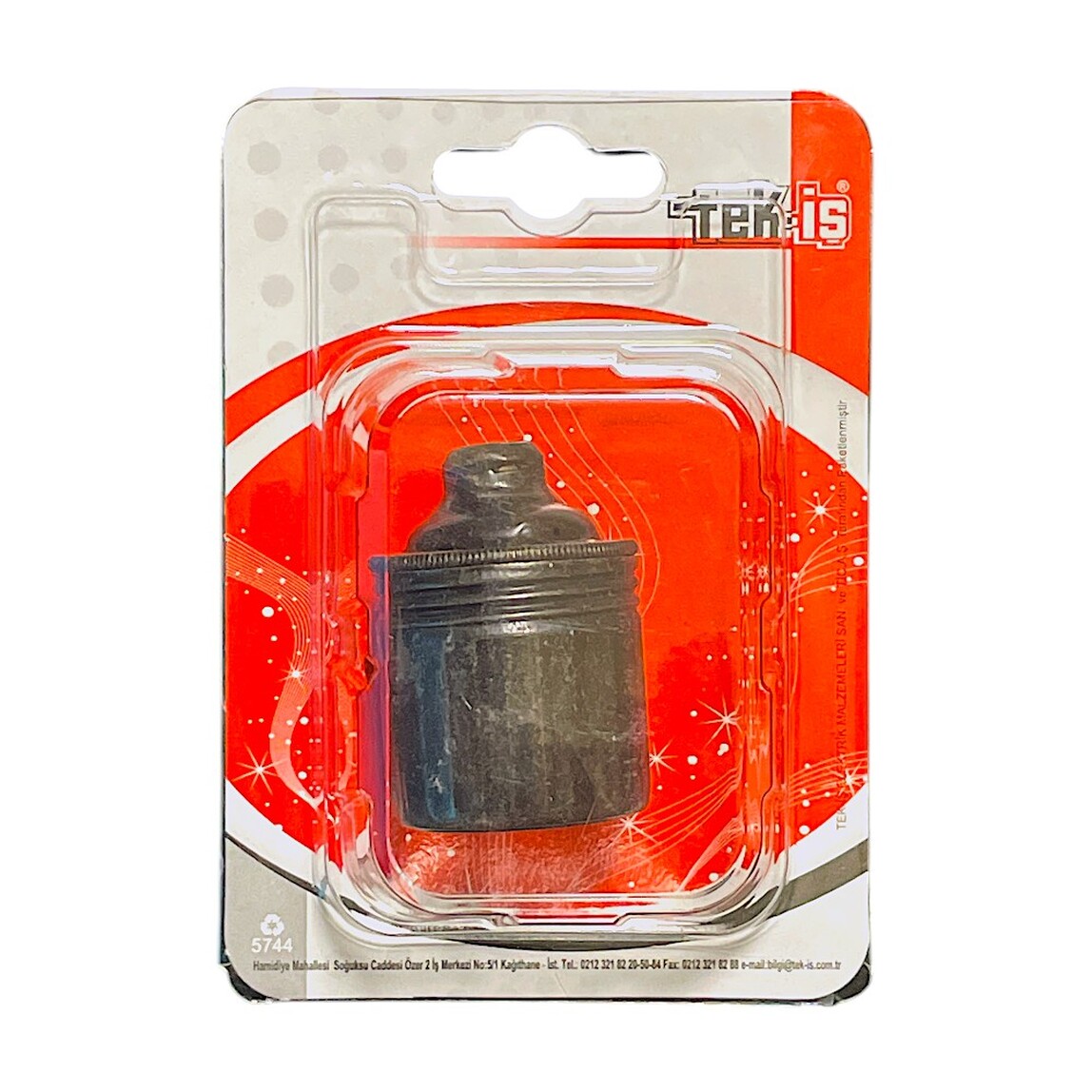     Tek-İş Duy E-14 Metal Düz Duy Eskitme 