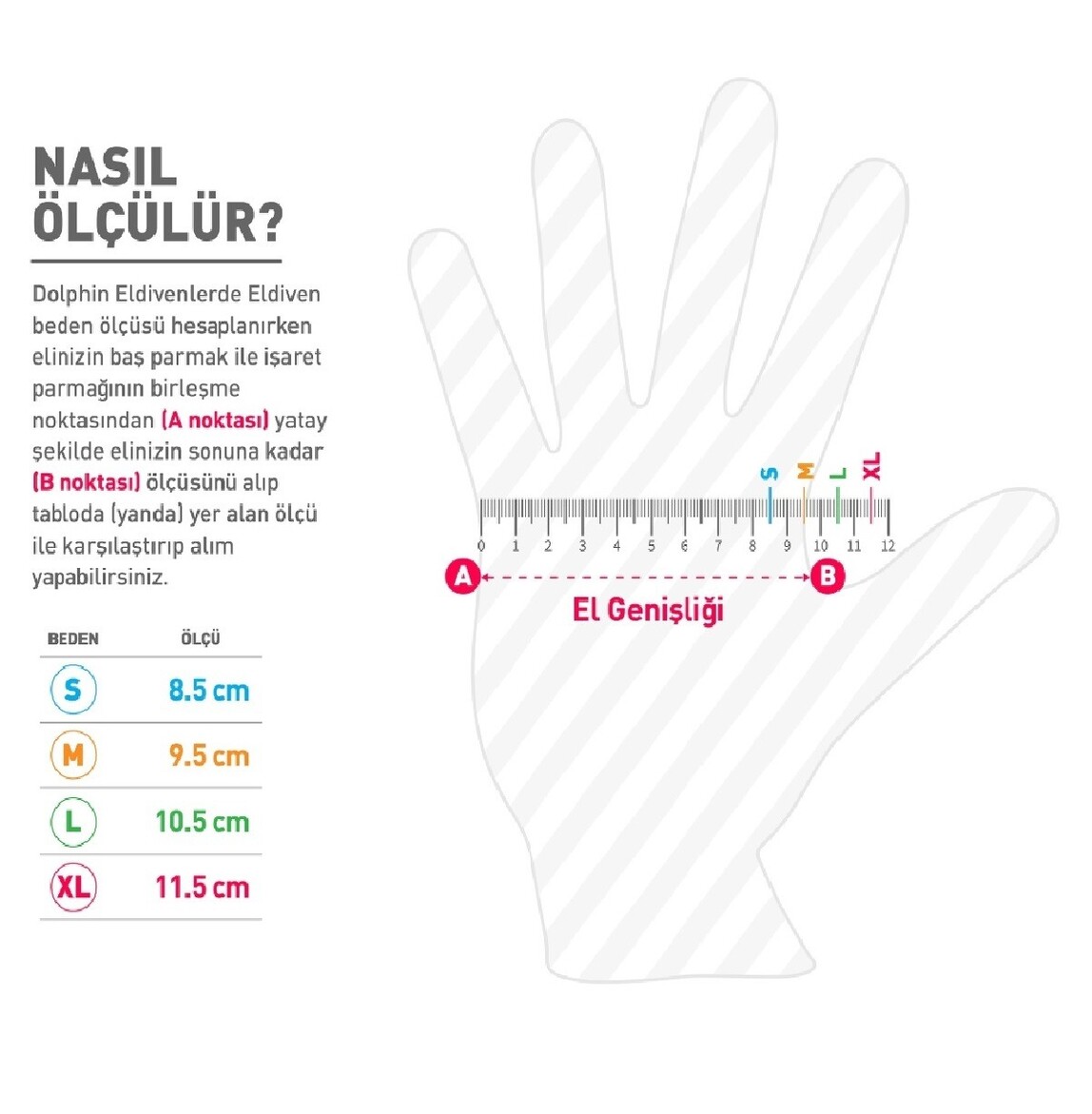    Dolphin Nitril Çok Amaçlı Eldiven Siyah S 