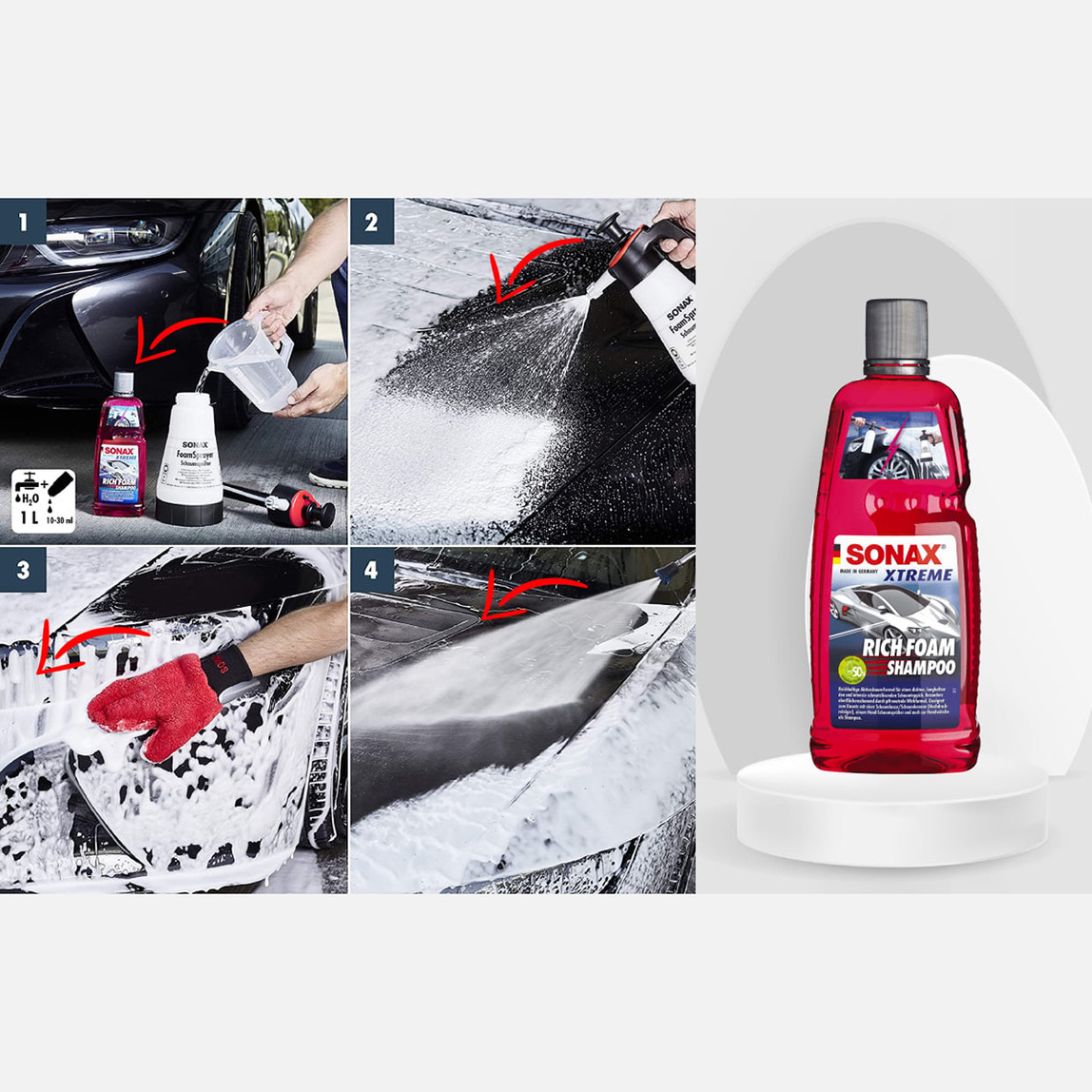    Sonax Xtreme Yoğun Köpük Şampuan 1 Litre 