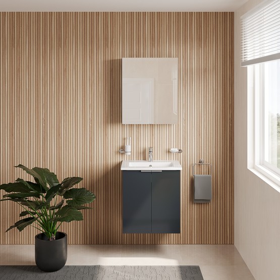Vitra Nexa Square 80cm Banyo Dolabı Antrasit