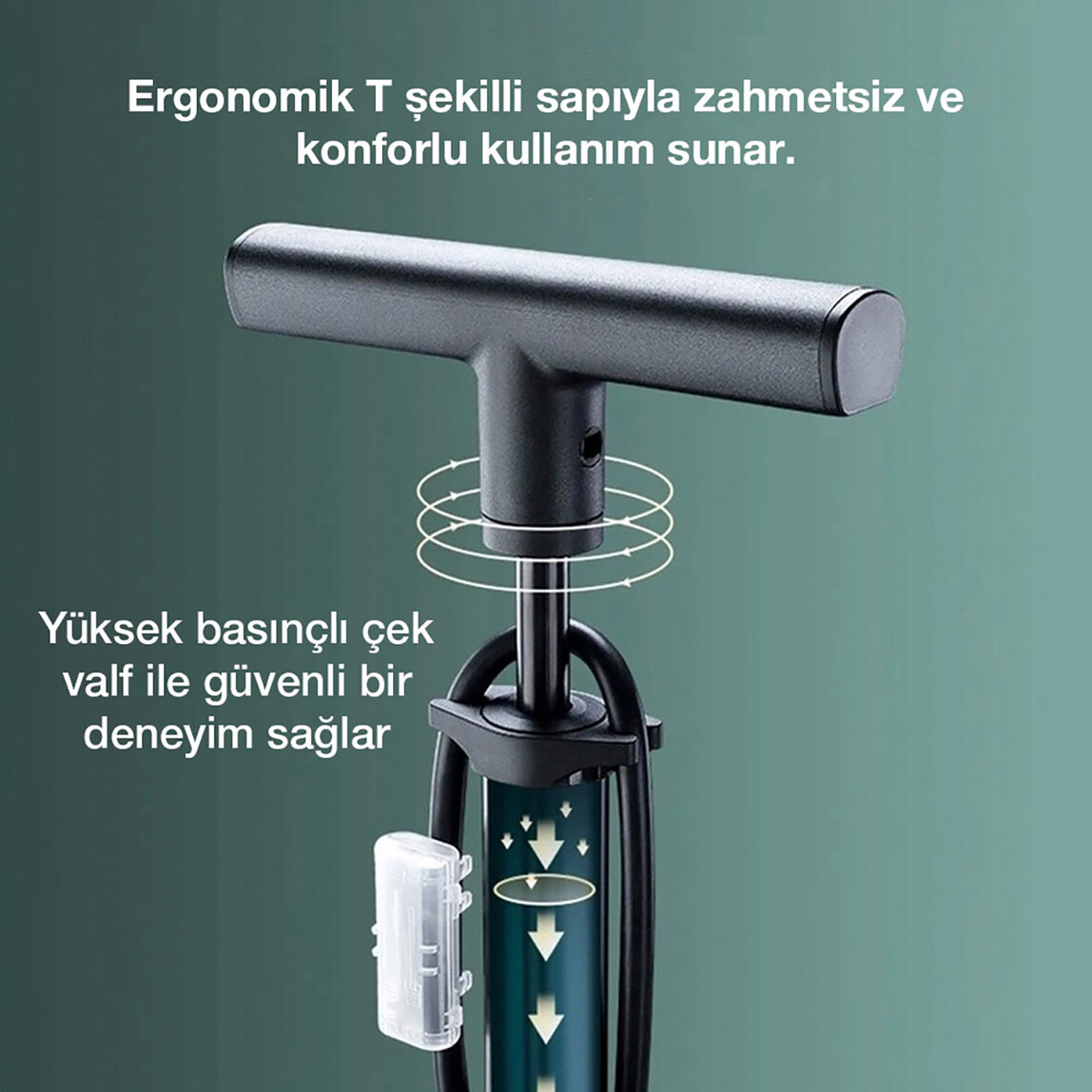    KOBB KB3256D 87 PSI Dijital Basınç Göstergeli Taşınabilir El Pompası 