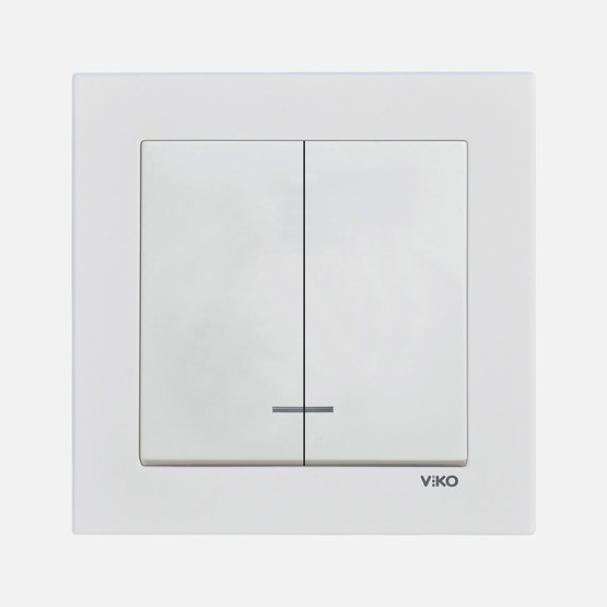 Viko Karre 55 Beyaz Isıklı Komütatör C1