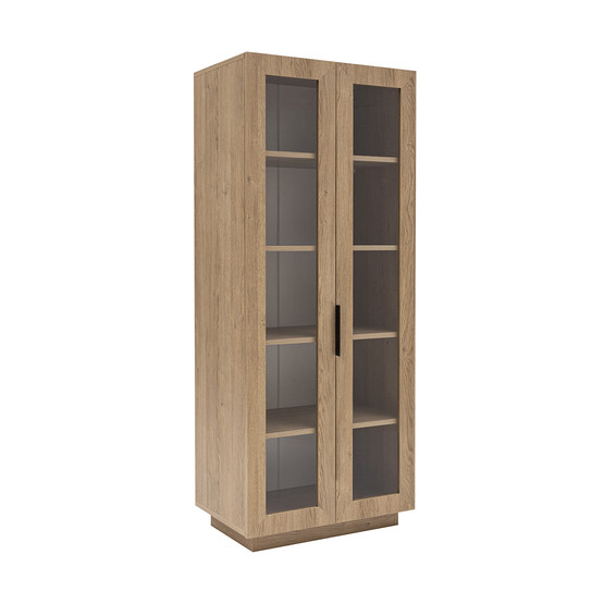 Luke Camlı Kitaplık 70cm Karina Meşe