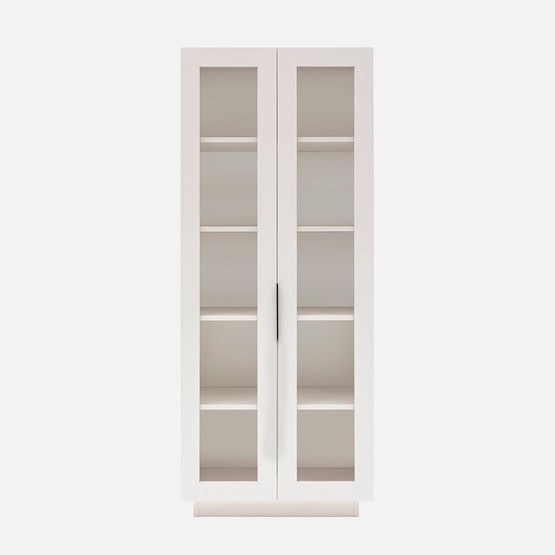 Luke Camlı Kitaplık 70cm Sedef Krem